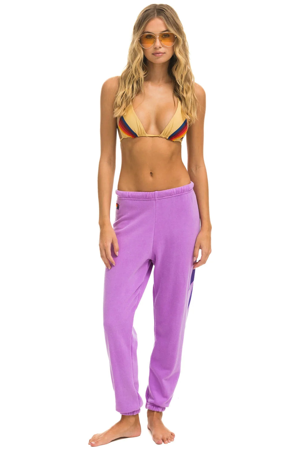 Aviator Nation - BOLT SWEATPANTS - NEON PURPLE // PURPLE