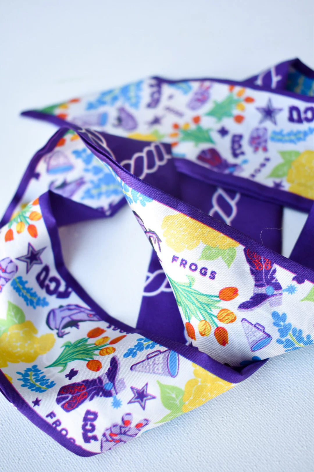 Saturday Silks - TCU Horned Frogs Skinny Scarf