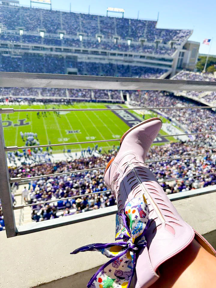 Saturday Silks - TCU Horned Frogs Skinny Scarf