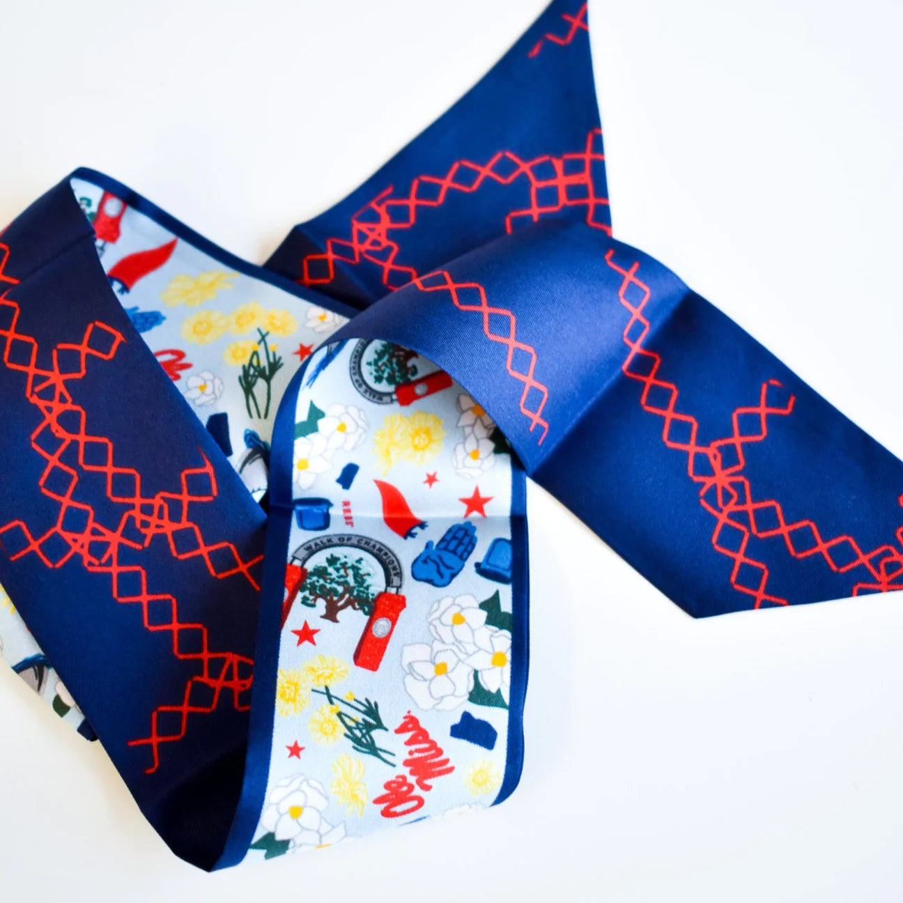 Saturday Silks - Ole Miss Rebels Skinny Scarf