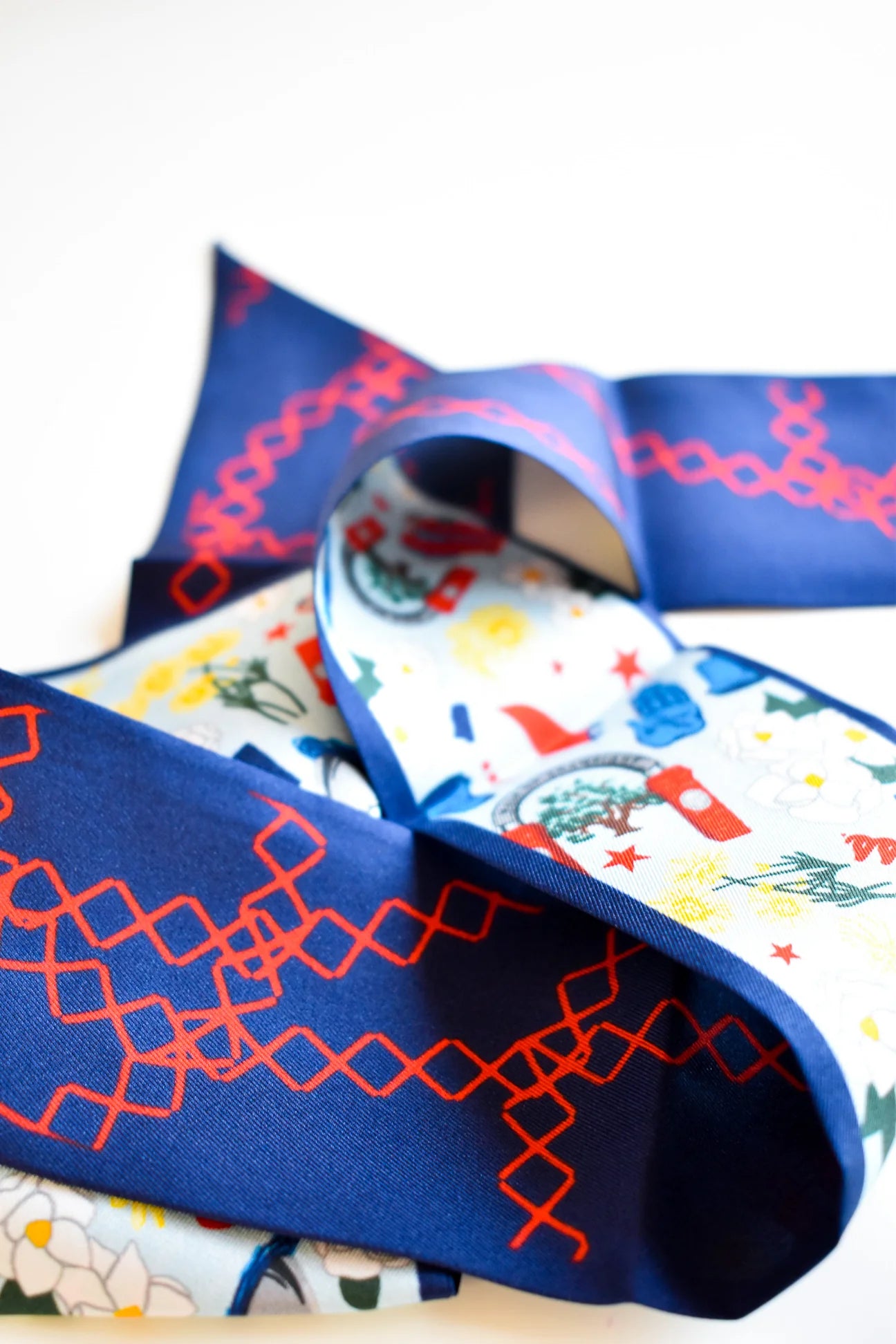 Saturday Silks - Ole Miss Rebels Skinny Scarf