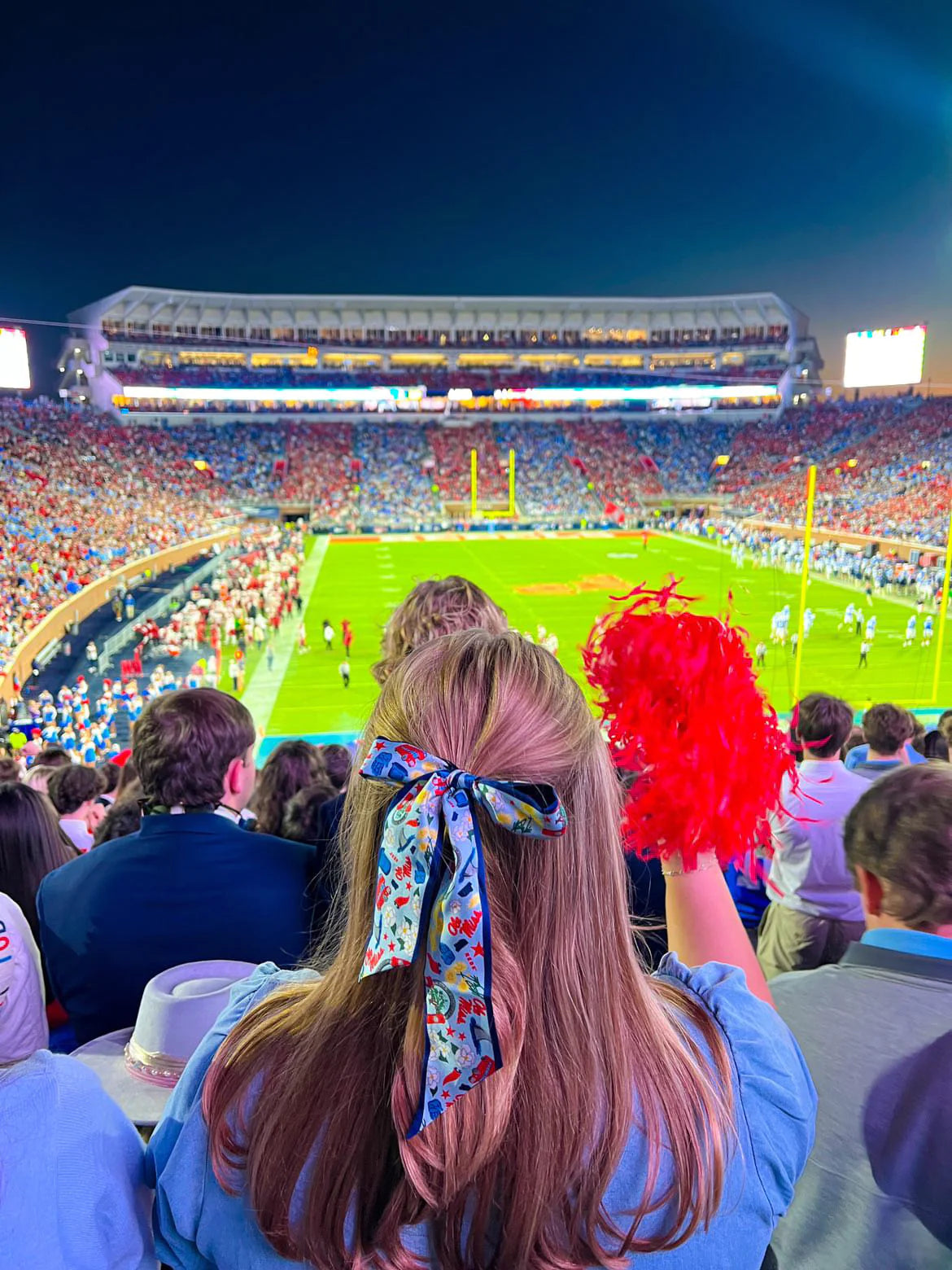 Saturday Silks - Ole Miss Rebels Skinny Scarf