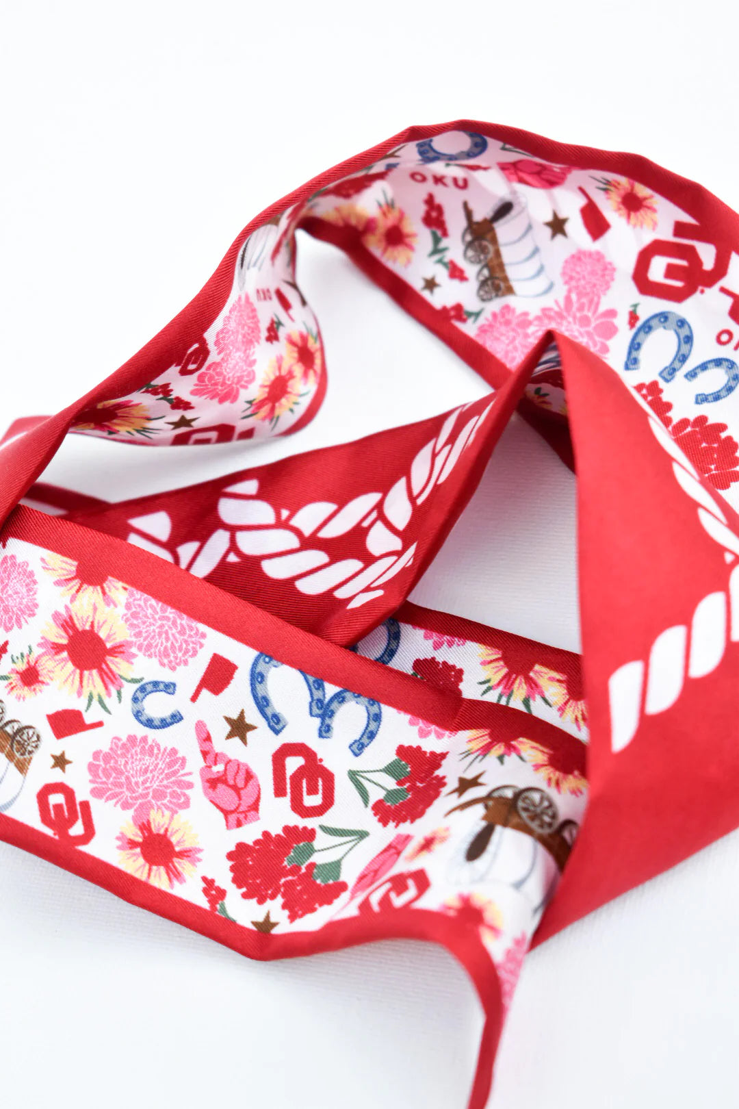 Saturday Silks - Oklahoma Sooners Skinny Scarf