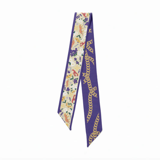 Saturday Silks - LSU Tigers Skinny Scarf