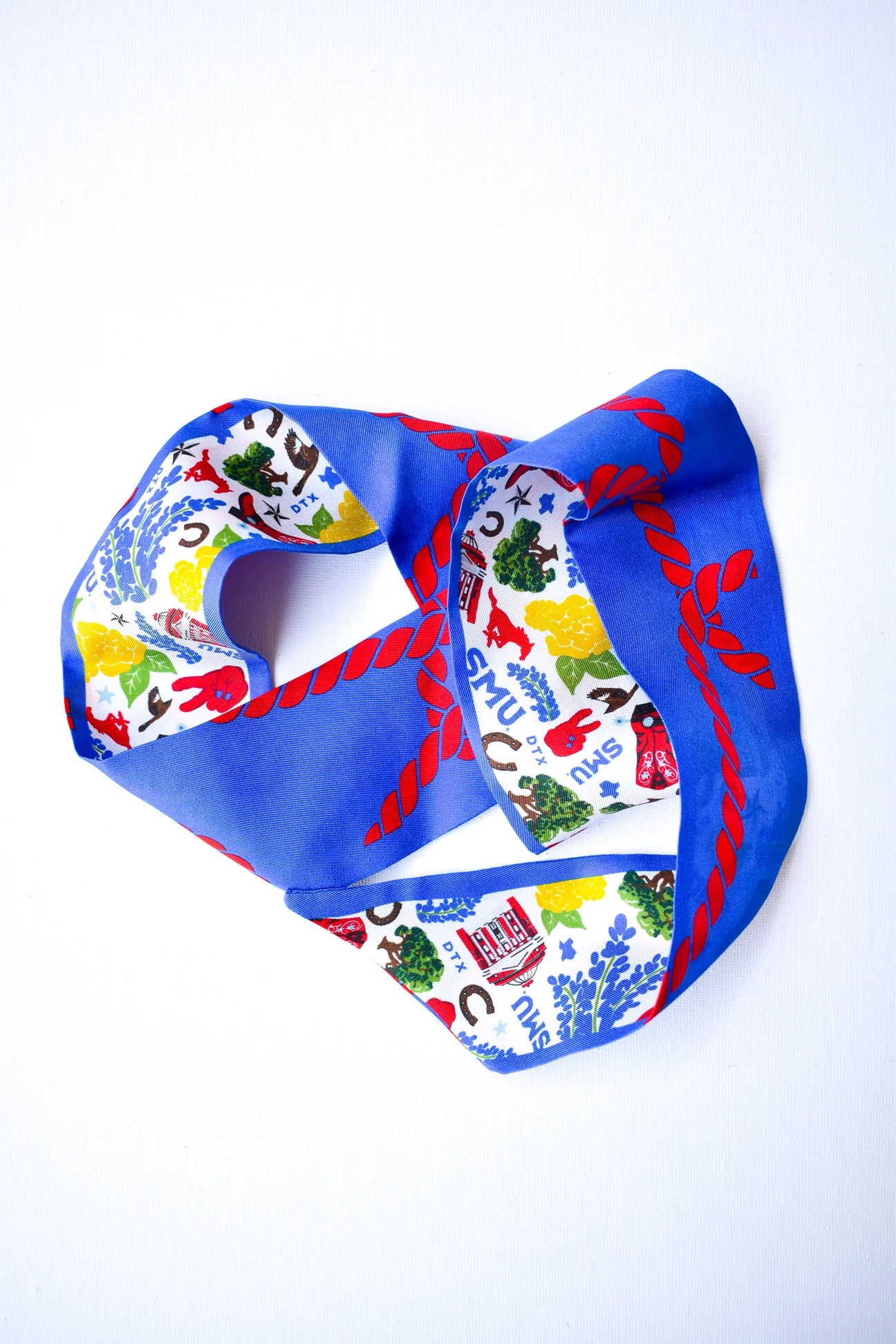 Saturday Silks - SMU Mustangs Skinny Scarf