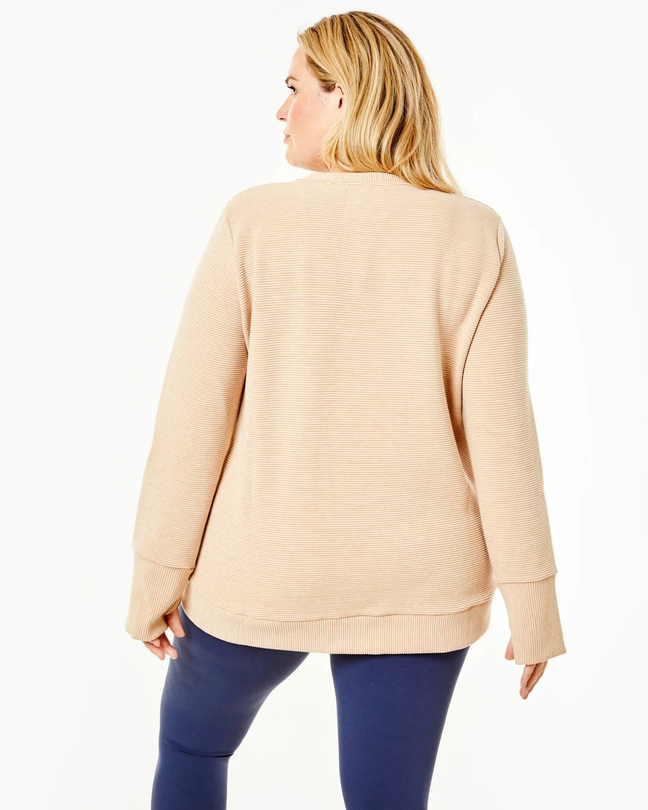 ADDISON BAY - The Everyday Crewneck - Heather Camel