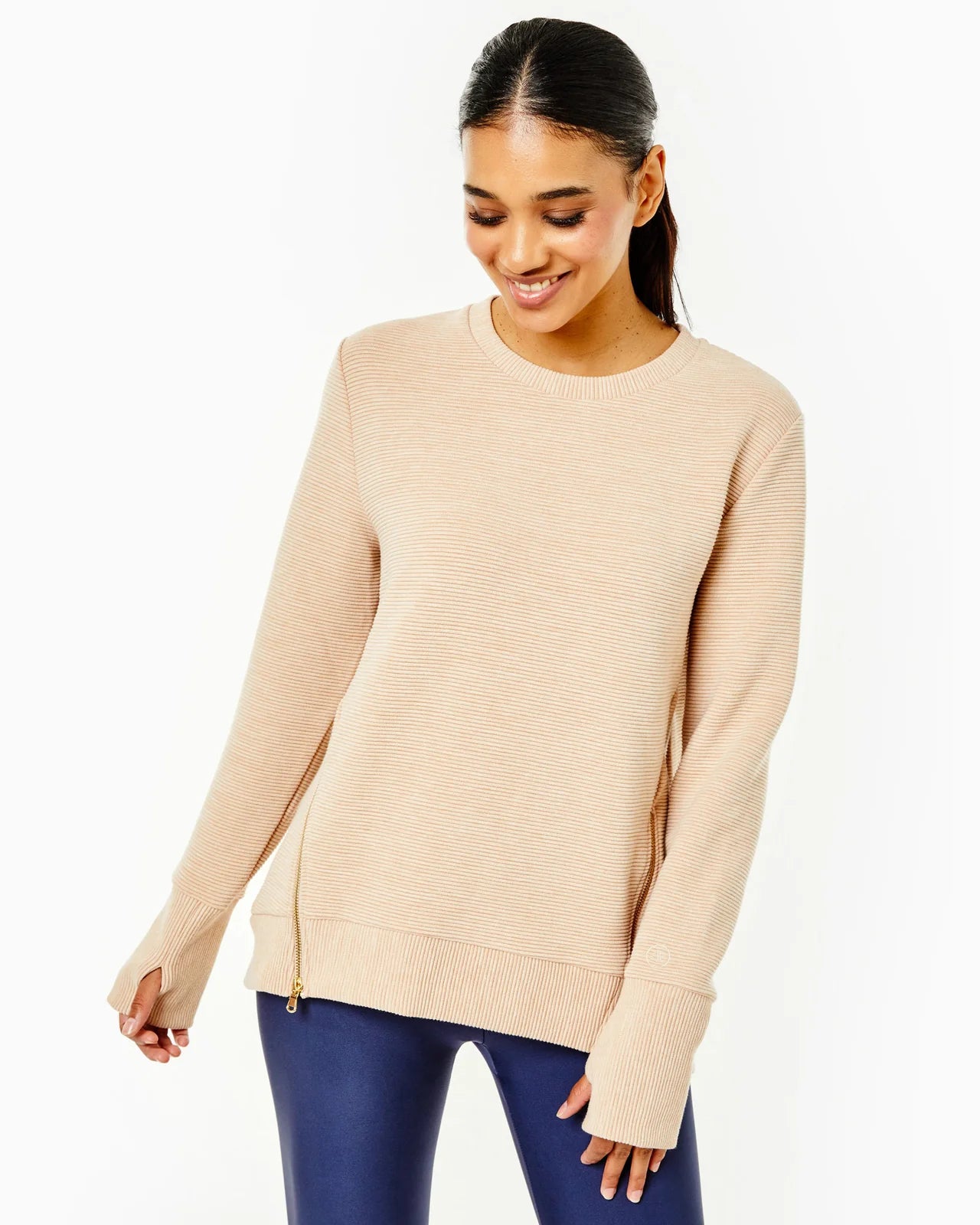 ADDISON BAY - The Everyday Crewneck - Heather Camel