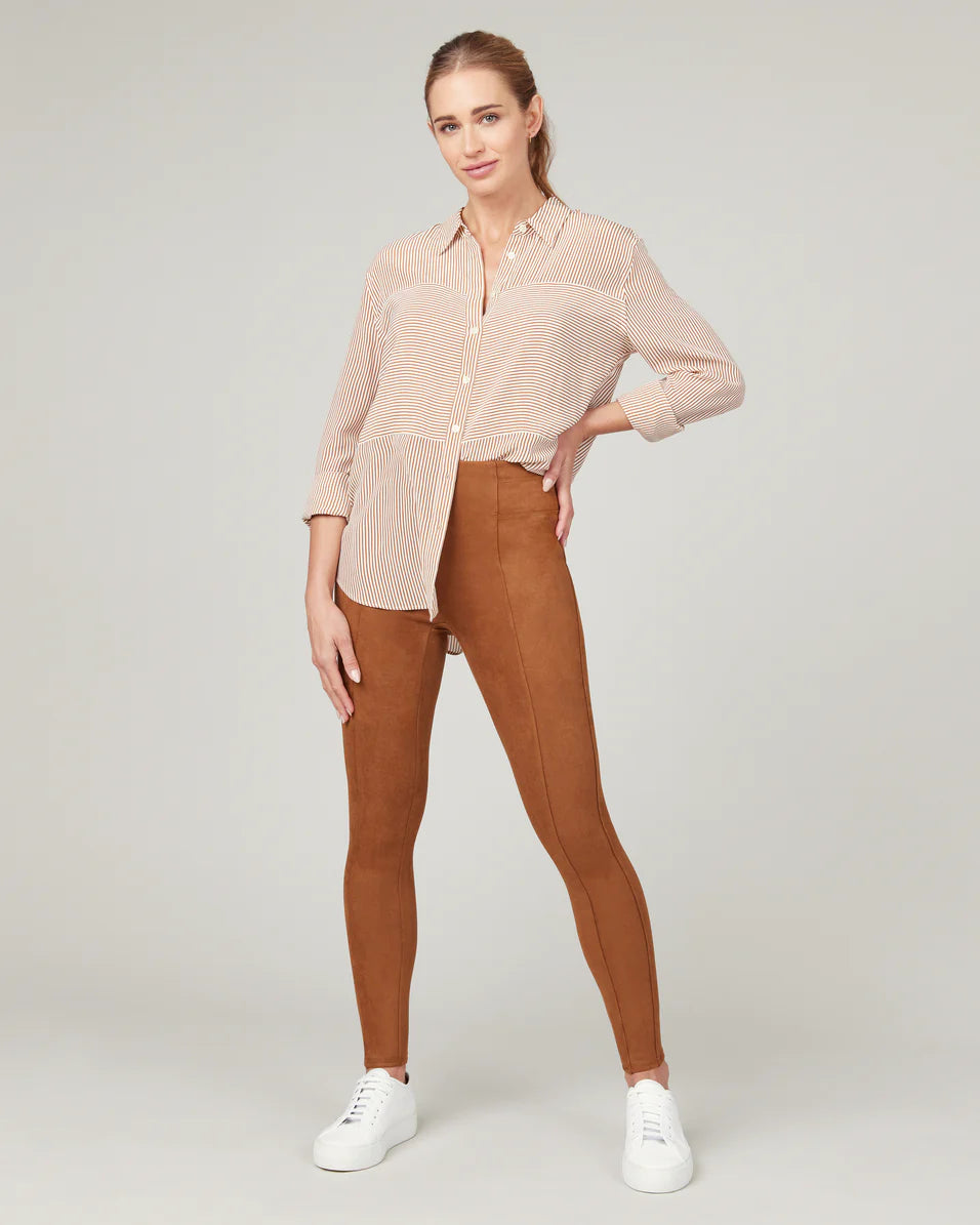 Spanx Spanx Faux Suede Flare Pant Rich Caramel