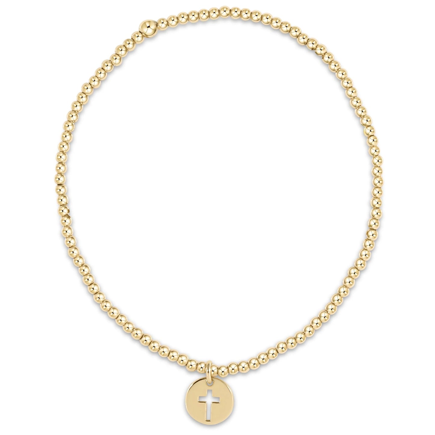 Classic Gold 2mm Bracelet - Blessed Small Gold Disc