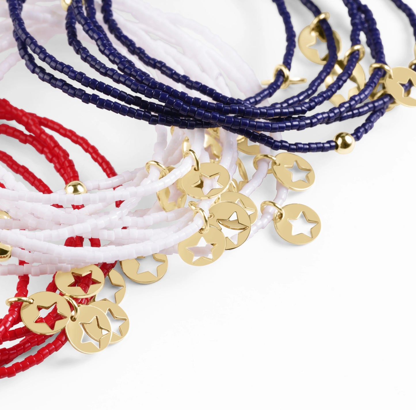 Hope Classic Bracelet - Bright Red - Star Small Gold Disc