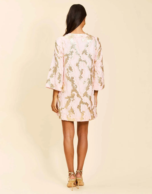 Ines Mini Dress - Blush Gold