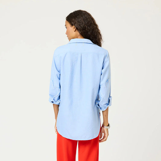 KERRI ROSENTHAL - Mia Lightweight Oxford Shirt - Oxford Blue