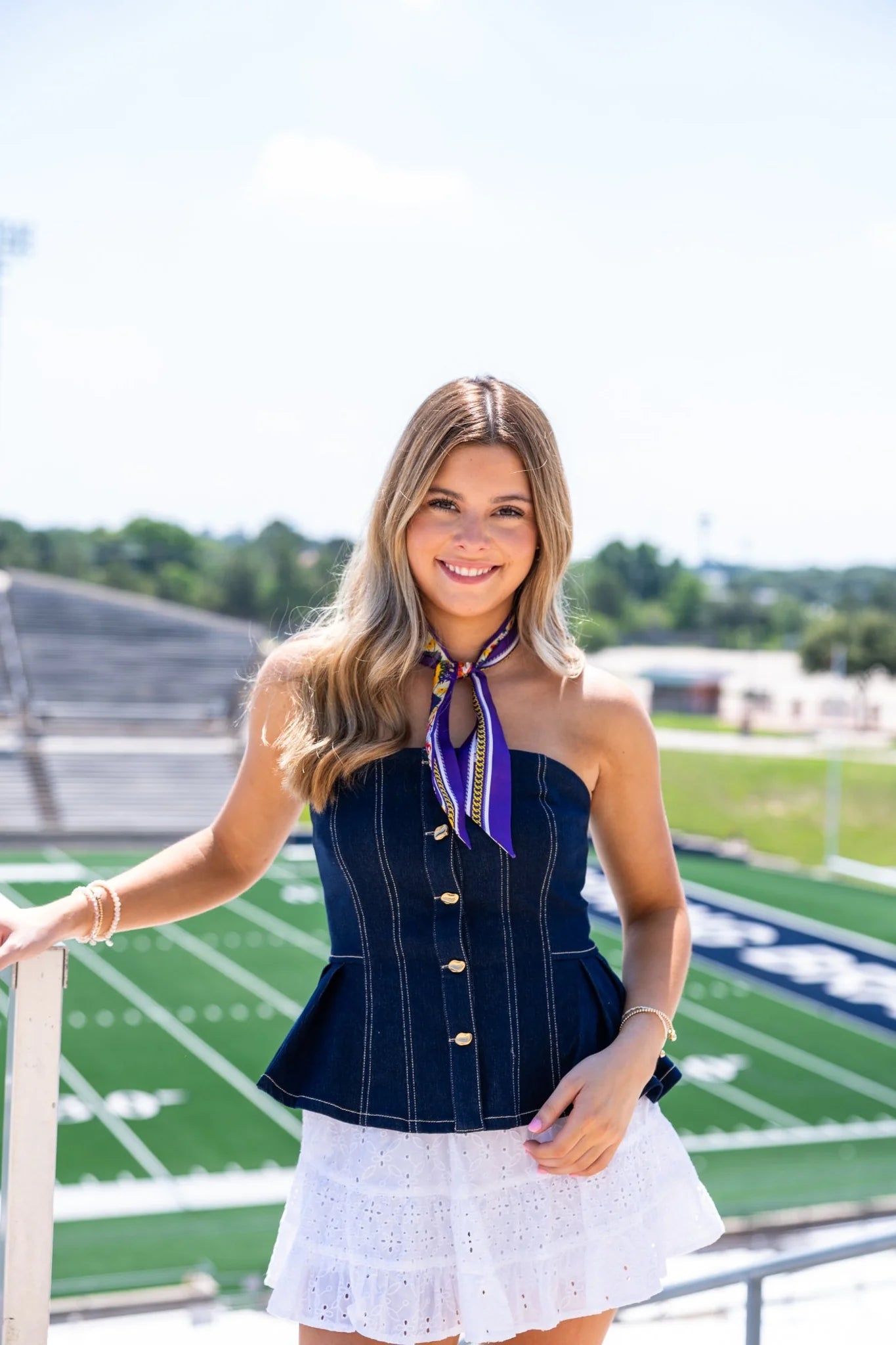 Saturday Silks - All-Star Skinny Scarf - LSU