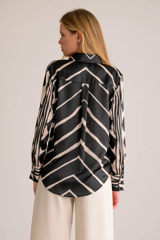 Alivia Top - Black/Taupe