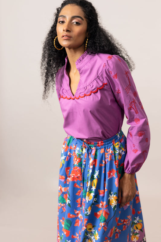 Emily Lovelock - Candice Top - Mulberry