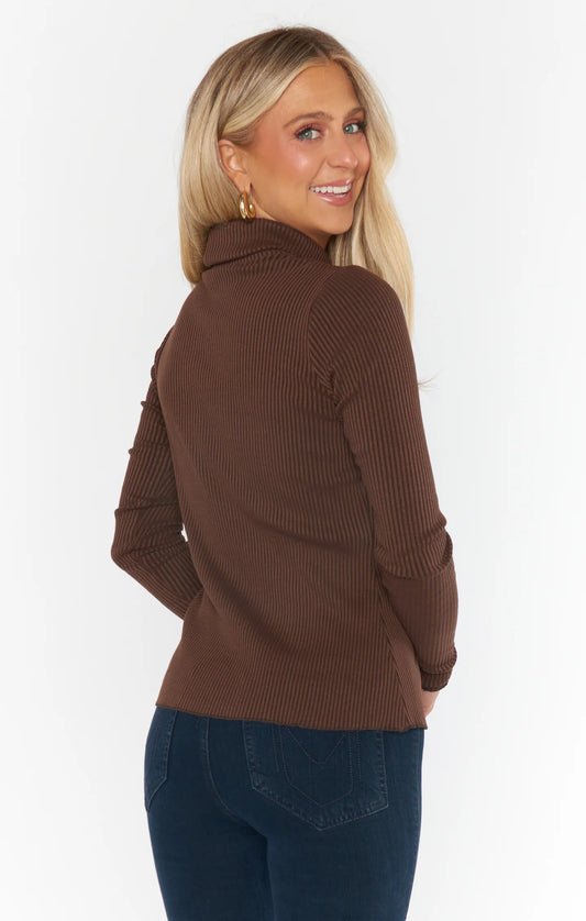 Show Me Your Mumu - Layer Up Top - Winter Rib Chocolate