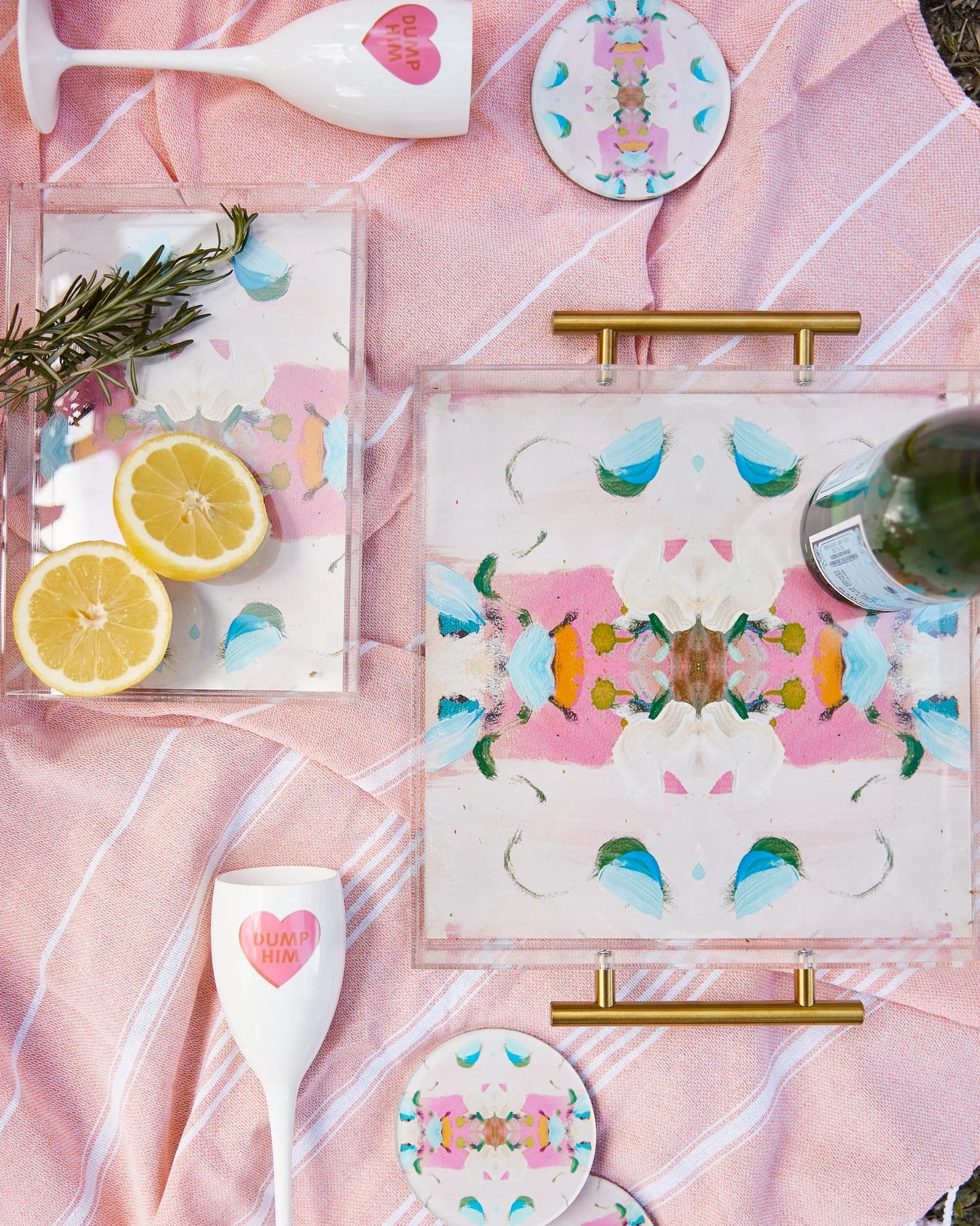 Tart By Taylor - MONETS GARDEN PINK | LAURA PARK X TART LARGE TRAY