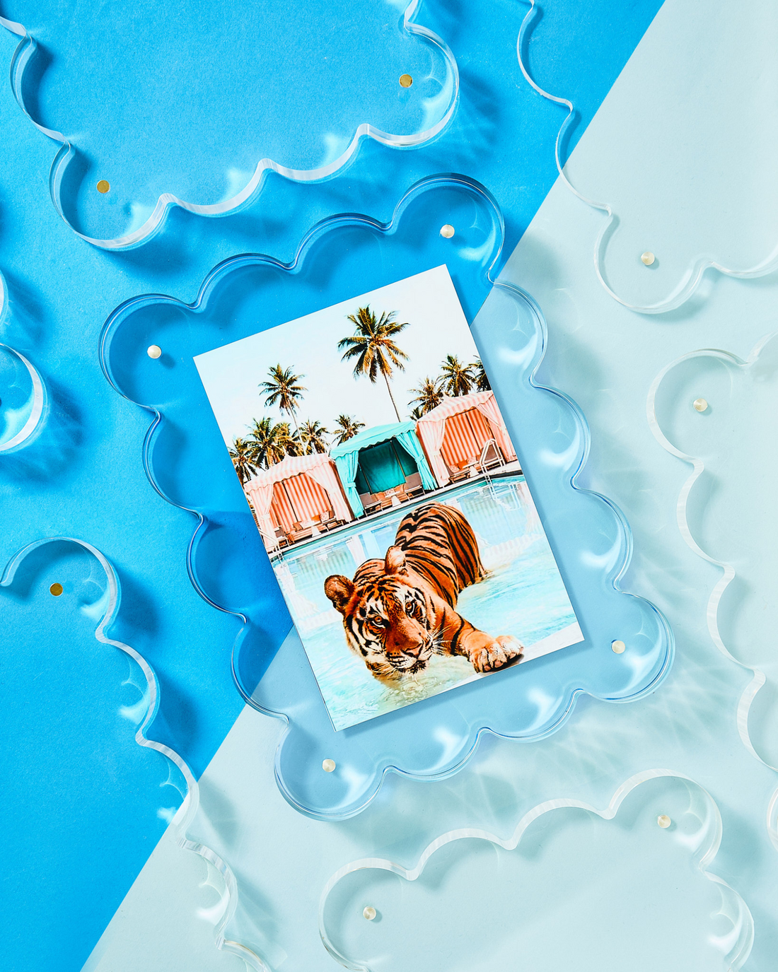 NEON BLUE ACRYLIC PICTURE FRAME