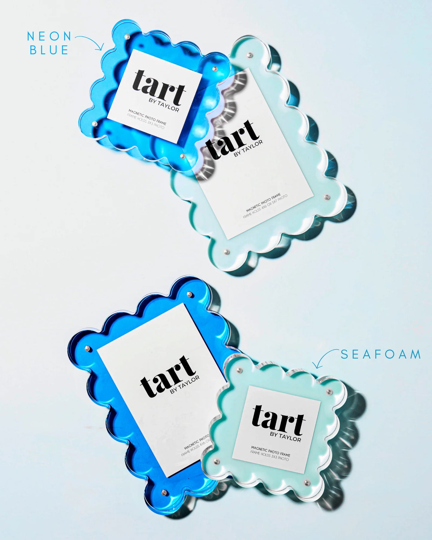 NEON BLUE MINI ACRYLIC PICTURE FRAME