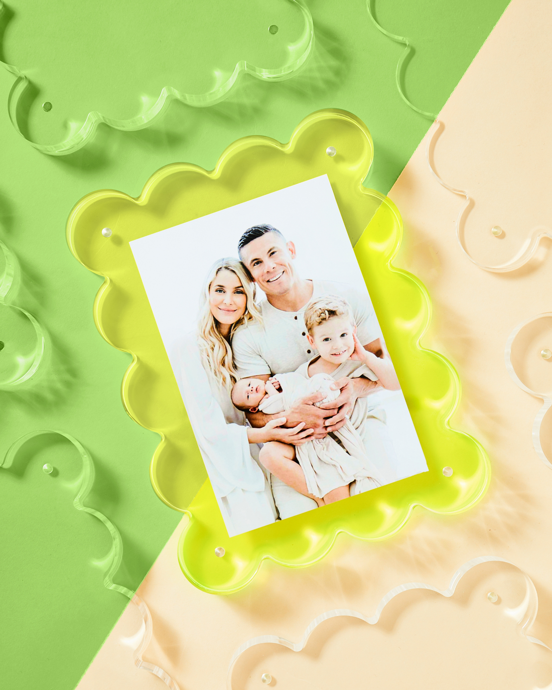 NEON LIME ACRYLIC PICTURE FRAME