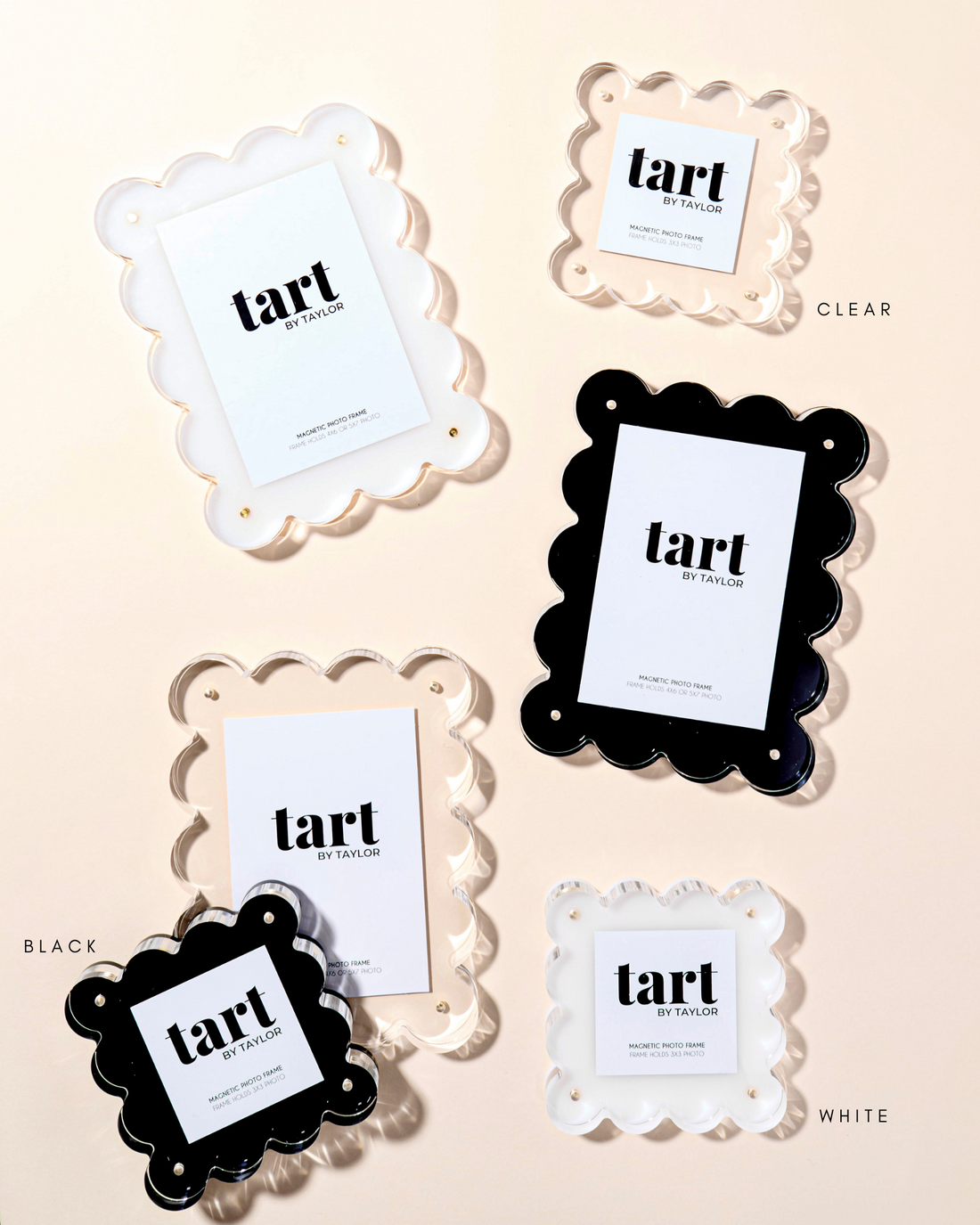 WHITE MINI ACRYLIC PICTURE FRAME