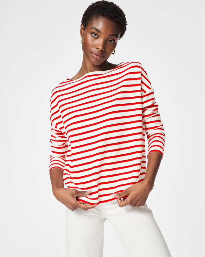 Spanx - AirEssentials Boat Neck Top - Spanx Red Stripe – Spinout