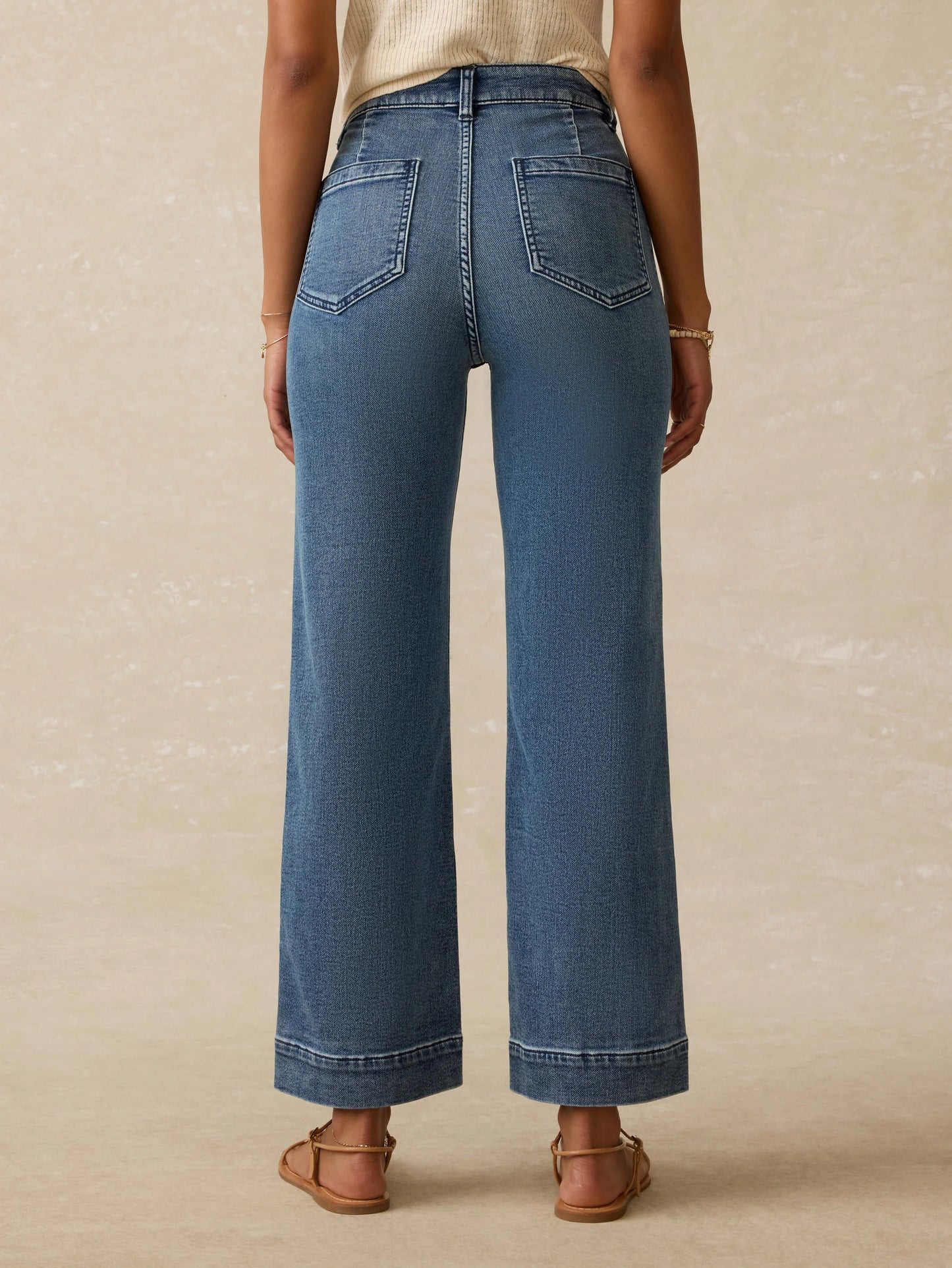 Stretch Terry Patch Pocket Ankle Pant - Riverton Wash