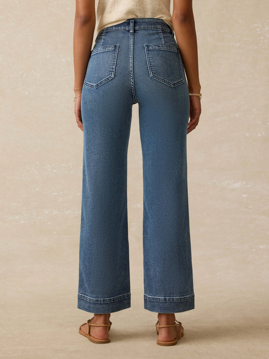 Stretch Terry Patch Pocket Ankle Pant - Riverton Wash