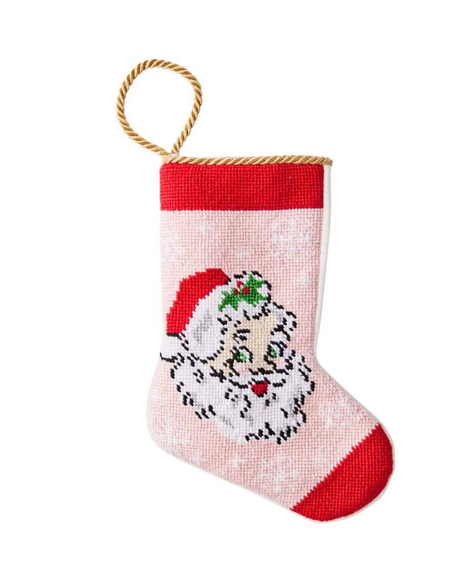 Bauble Stockings - Vintage Santa Pink Bauble Stocking