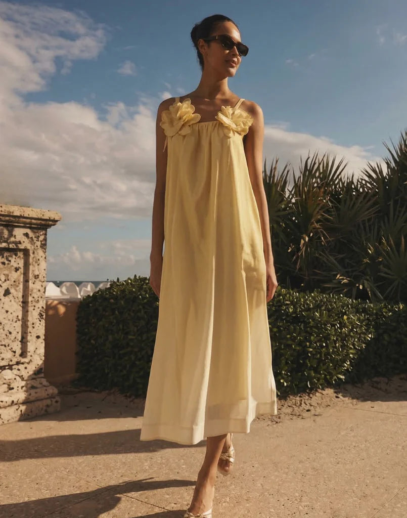 Solenn Midi Dress - Vanilla Sunrise