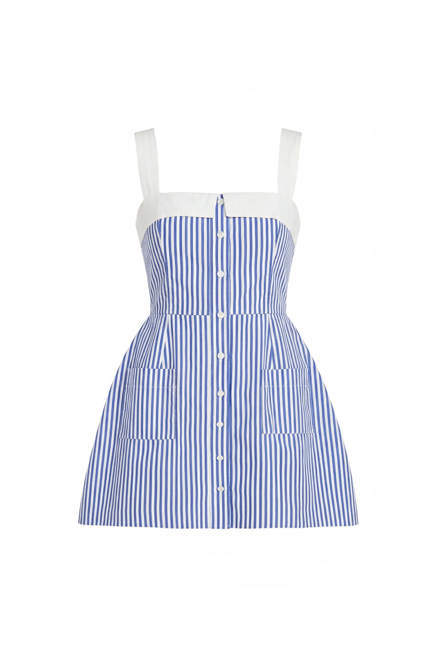 Mindy Dress in Bayhaven Stripe - Blue Ivory