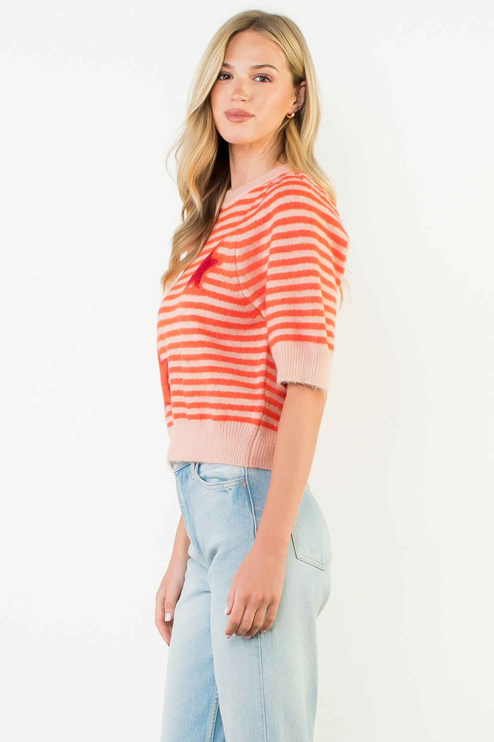 Star Knit Top - Orange
