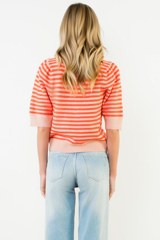 Star Knit Top - Orange