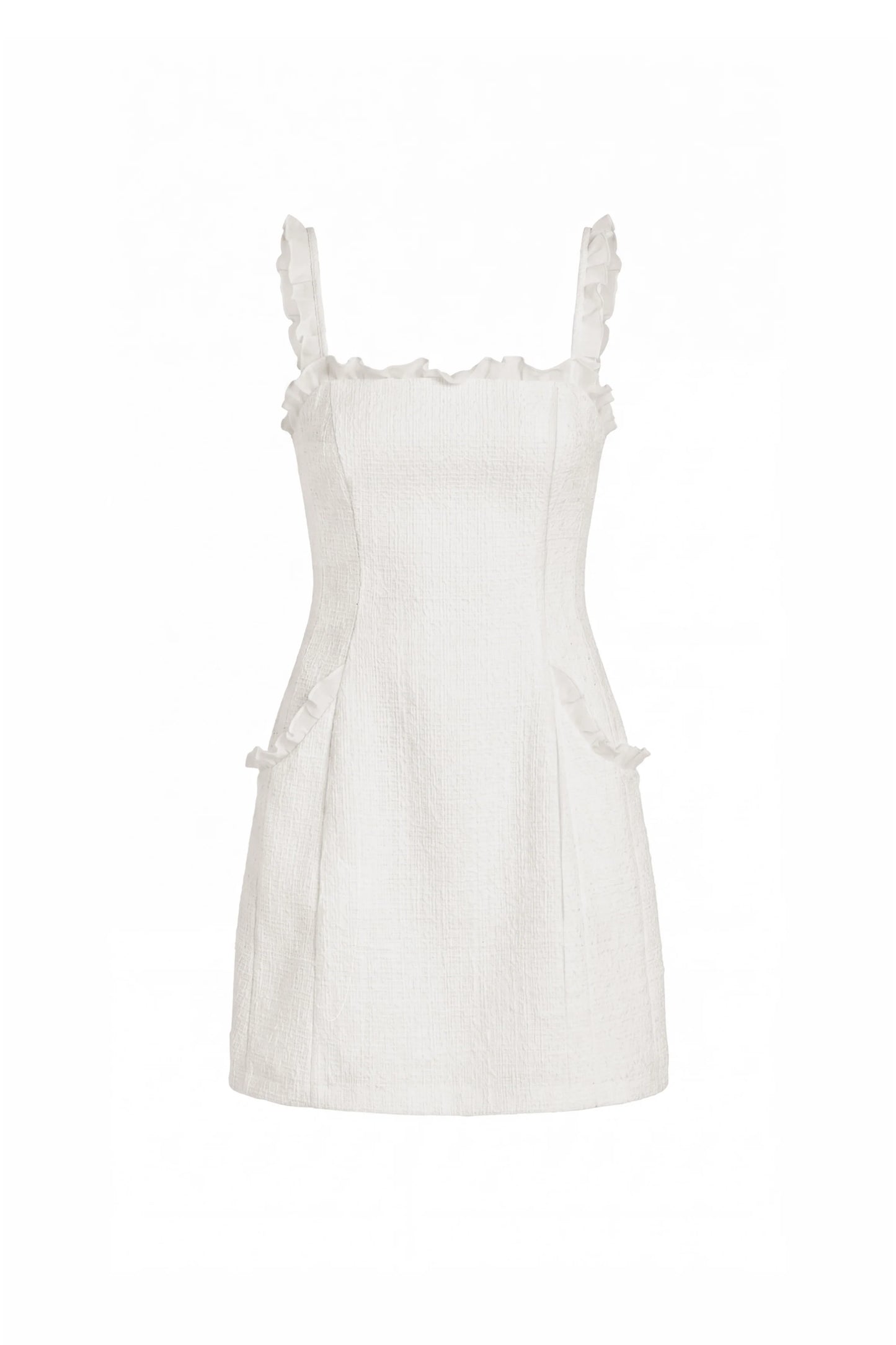 Andreina Dress in Camellia Tweed - Ivory