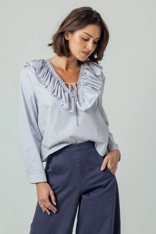 Thais Top - Titanium Stripe