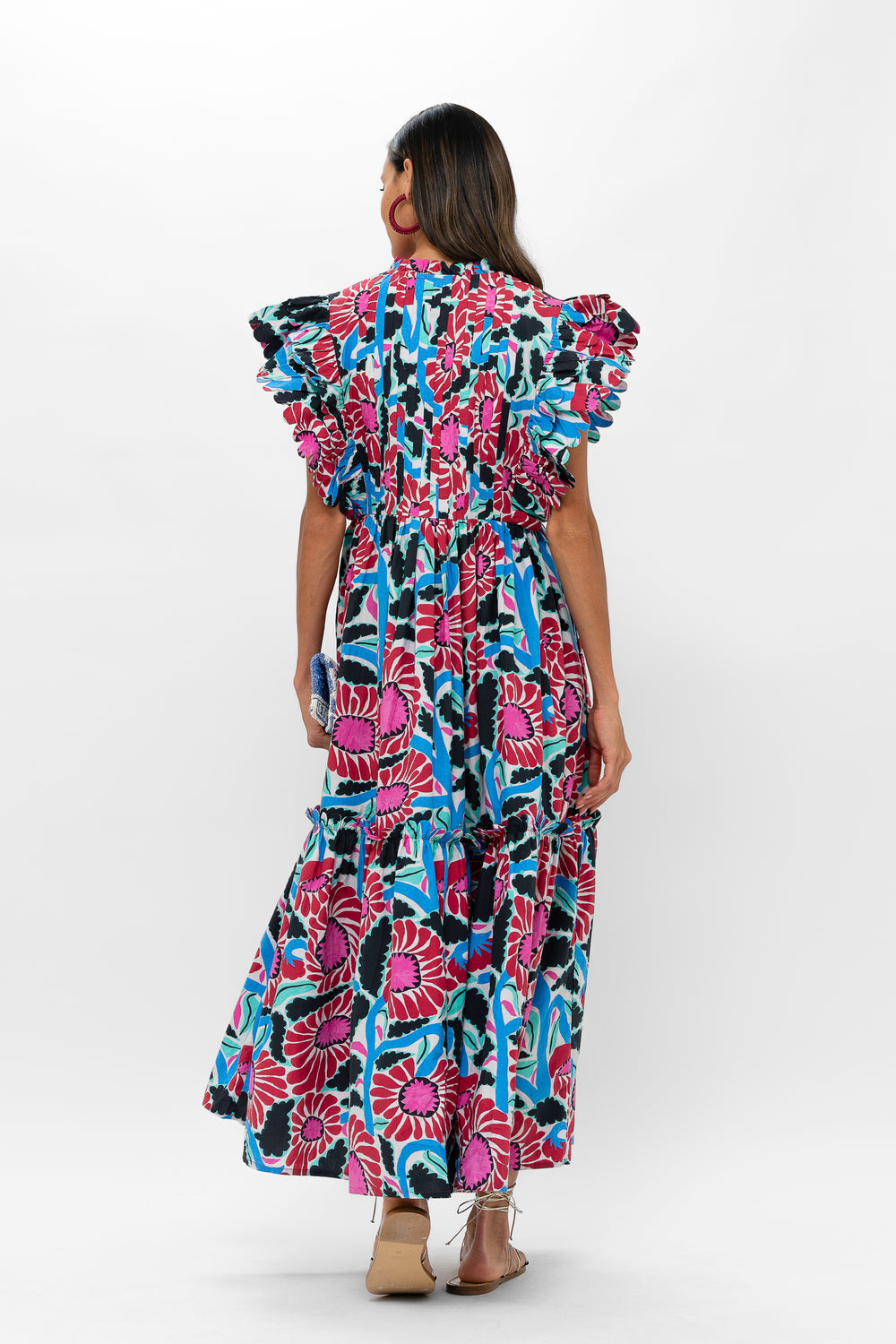 Scallop Pintuck Maxi - Umbria Blue