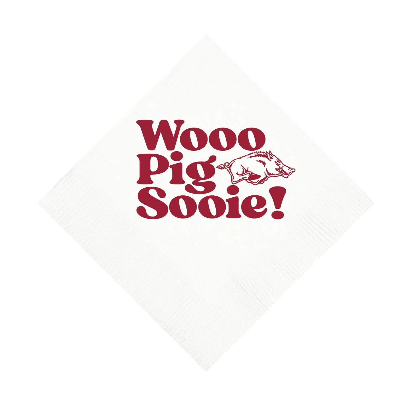 Arkansas Cocktail Napkins - White
