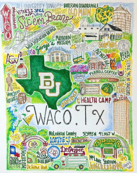 GLITTERBOXX - Hometown Print - Waco, TX