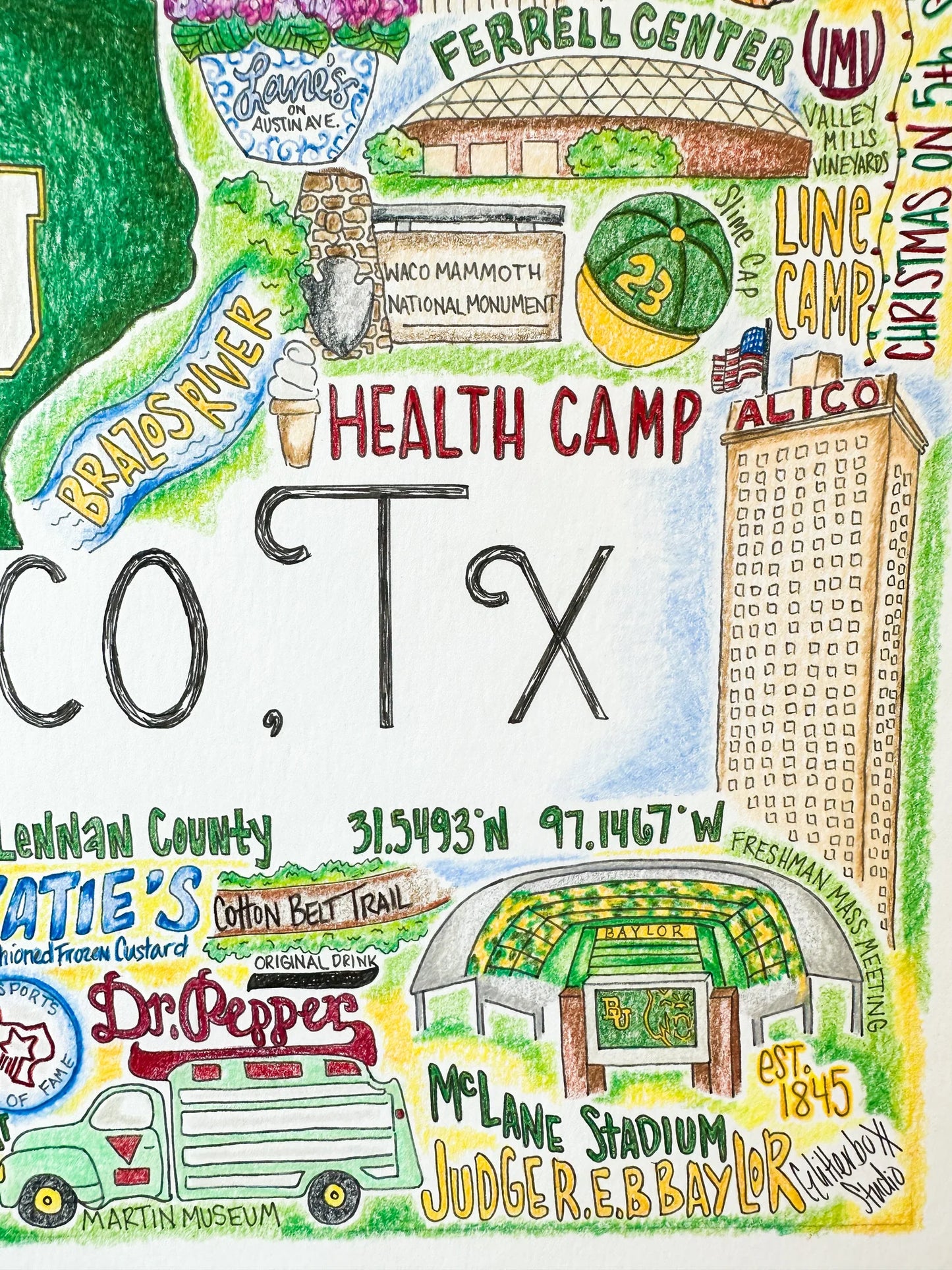 GLITTERBOXX - Hometown Print - Waco, TX