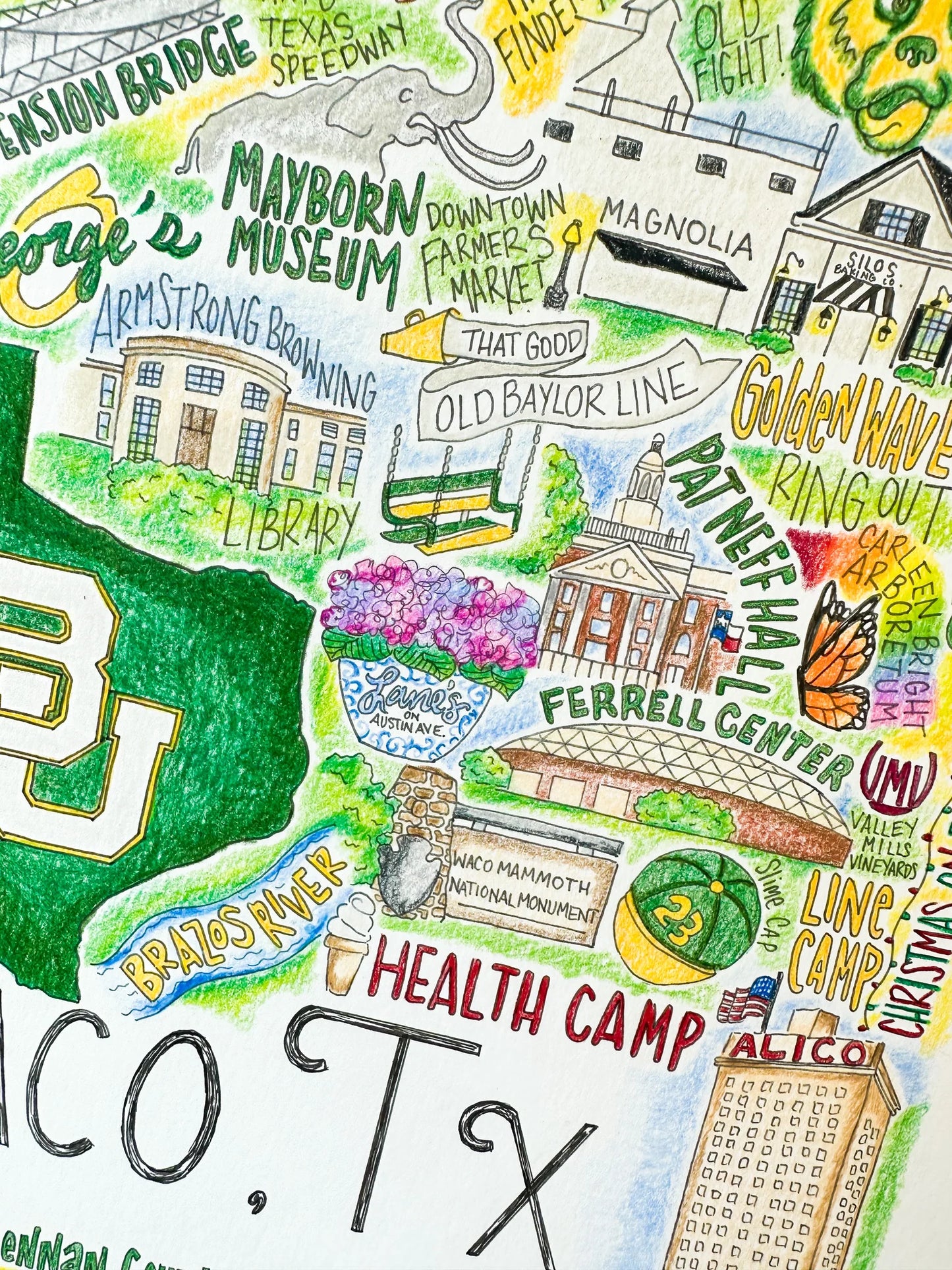 GLITTERBOXX - Hometown Print - Waco, TX