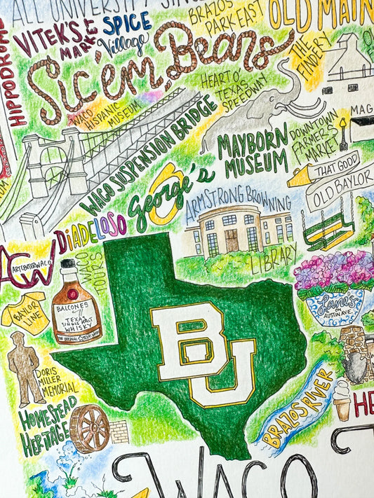 GLITTERBOXX - Hometown Print - Waco, TX