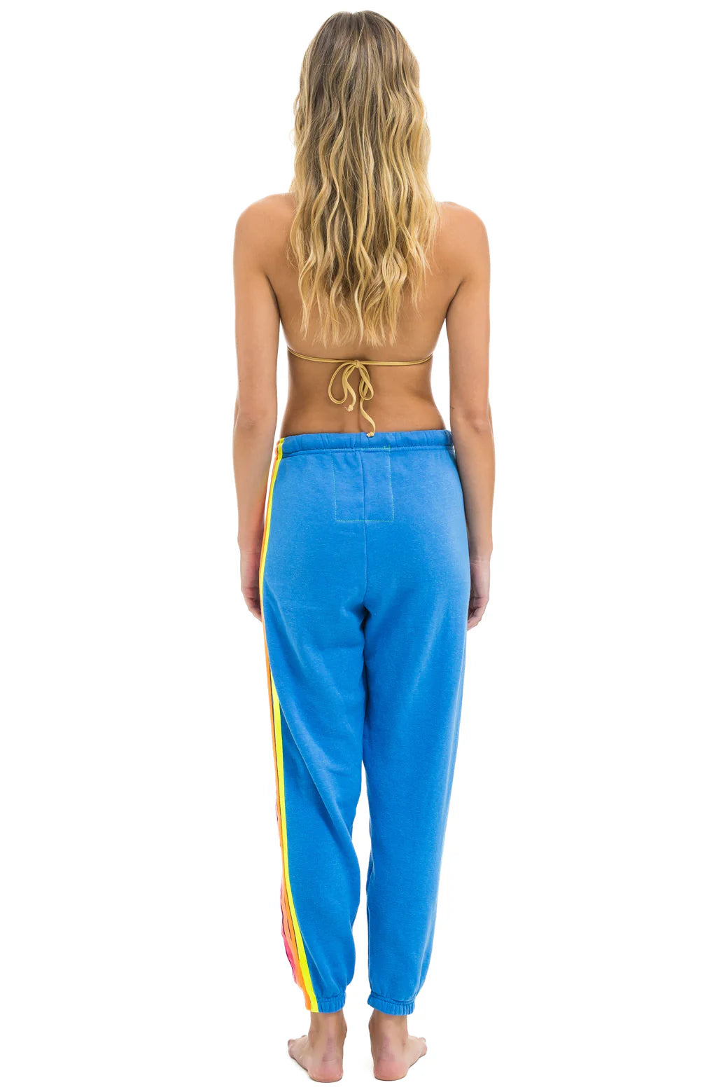 Aviator Nation - 5 Stripe Sweatpants - Cobalt / Neon