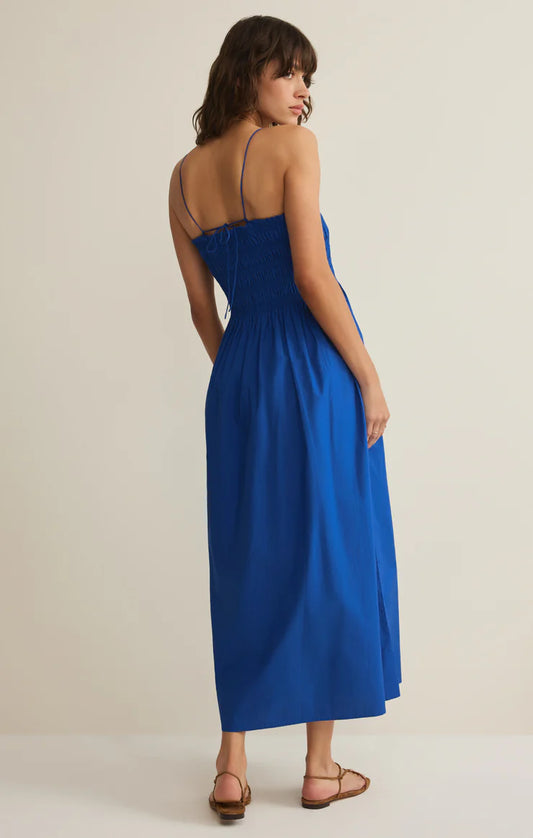 Cornelia Poplin Maxi Dress - Nautical Blue