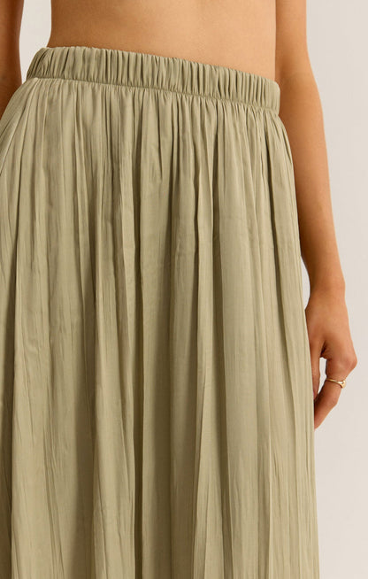 Z SUPPLY - Kahleese Luxe Sheen Midi Skirt - Meadow