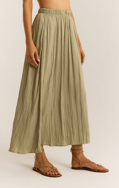 Z SUPPLY - Kahleese Luxe Sheen Midi Skirt - Meadow