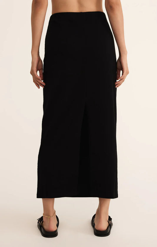 Gail Midi Skirt - True Black