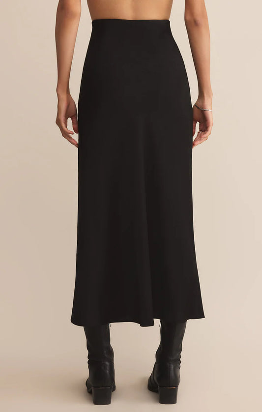 Izabel Luxe Satin Skirt - Black