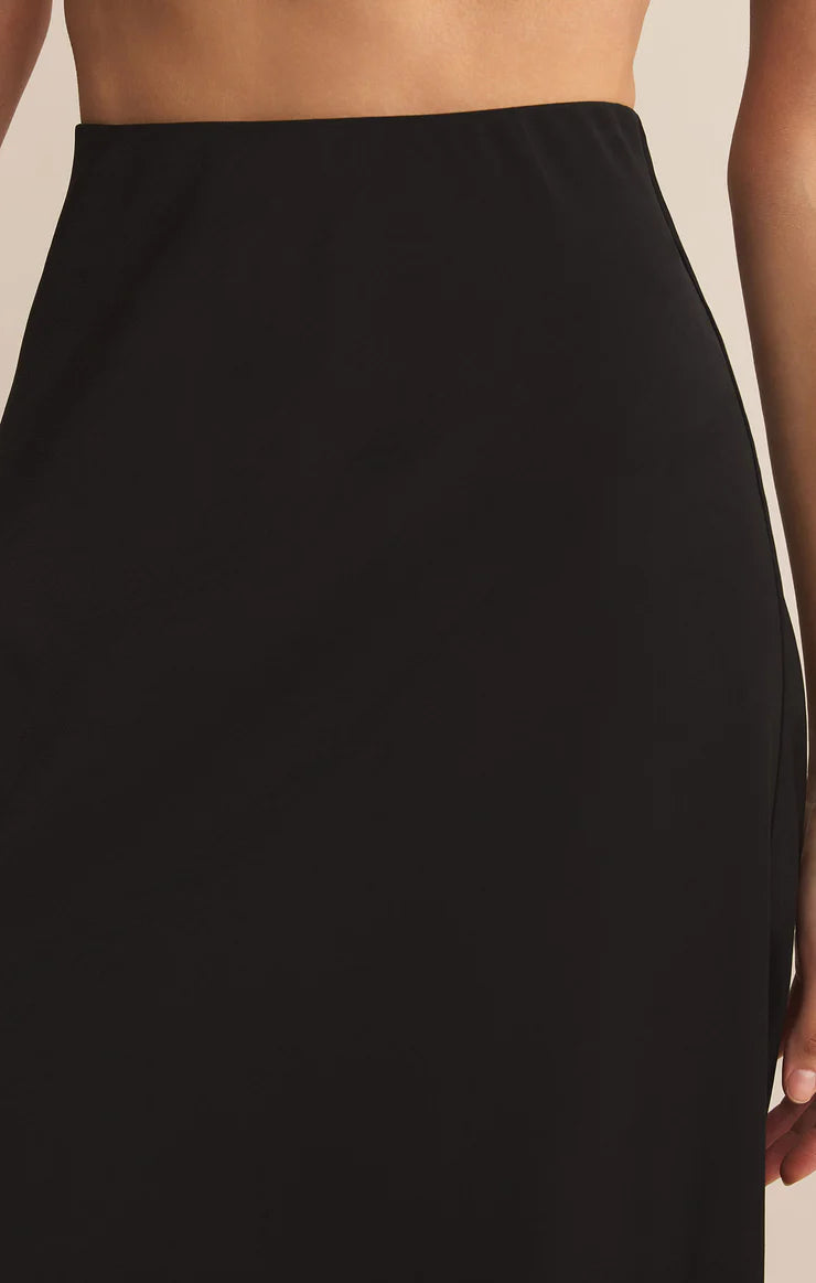 Izabel Luxe Satin Skirt - Black