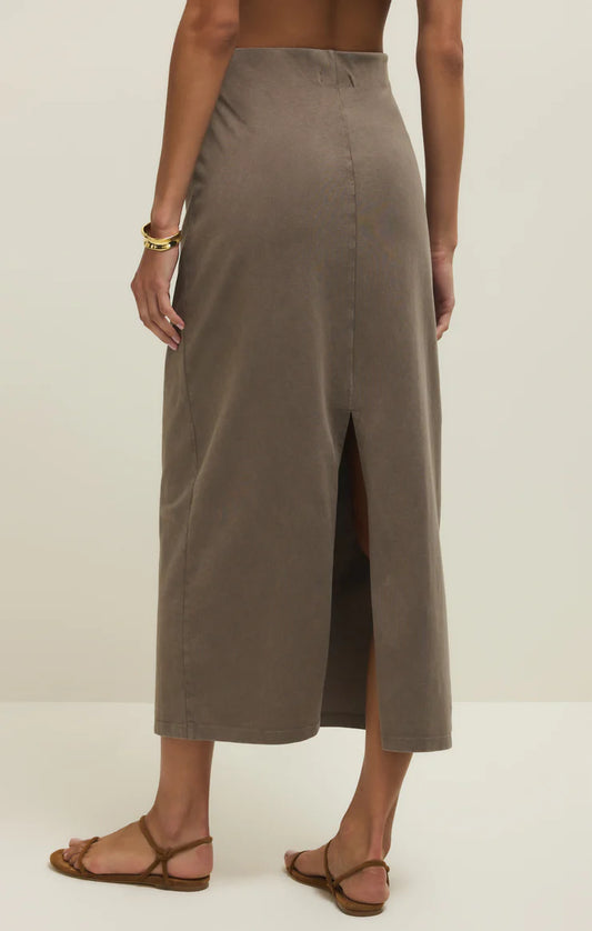 Gail Midi Skirt - Perfectly Taupe