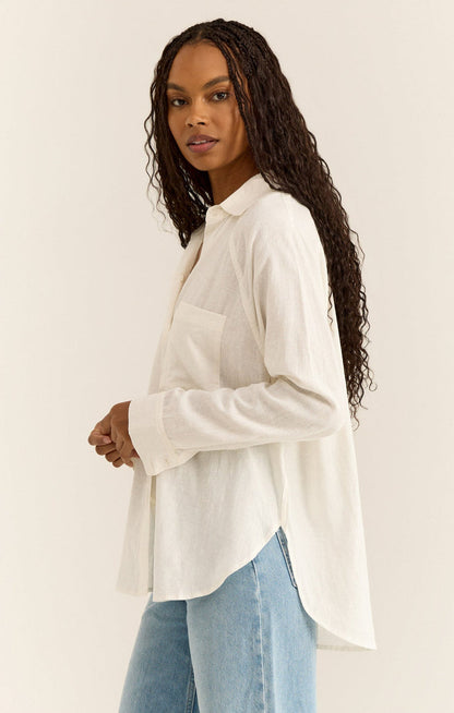 Z SUPPLY - Perfect Linen Top - White